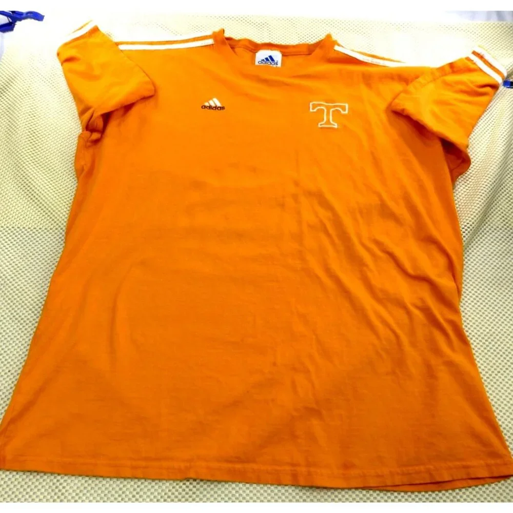 Adidas Tennessee Volunteers Orange T-Shirt‎ Mens XL Cotton Crewneck Sports Tee